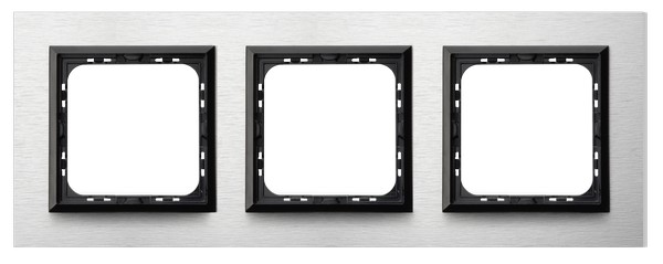 OSPEL - RAMKA POTRÓJNA SZCZOTKOWANE ALUMINIUM IMPRESJA. - R-3YAC/62/25