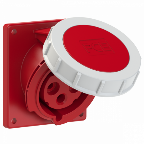 PCE - GNIAZDO TABLICOWE SKOŚNE POWER TWIST  32A 400V 3P+Z TWIST 80x97mm  - 4242-6