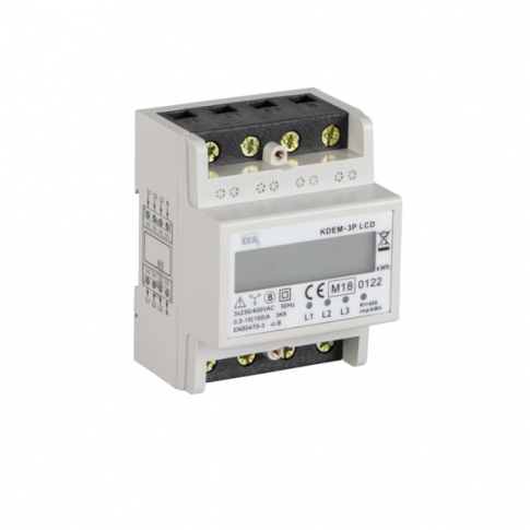 KANLUX - Licznik zużycia energii elektrycznej, 3P, In 100A KDEM-3P LCD      - 19344