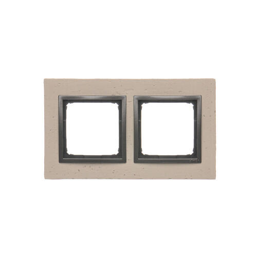 KONTAKT SIMON - Ramka 2-krotna Nature-Beton, FUNDA MENTE, IP20/IP44* (*IP44-należy zastosować zestaw uszczelek DUN2) - DRN2/93