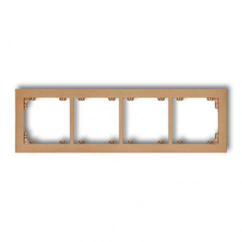 KARLIK - DECO; Ramka uniwersalna poczwórna, złoty metalik - 8DR-4