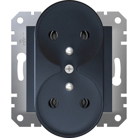 SCHNEIDER ELECTRIC - GNIAZDO 2x2P+PE do syst. ramkowego, antracyt - EPH9810271