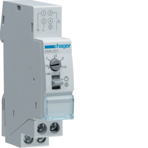 HAGER - WYŁĄCZNIK SCHODOWY 230V 1NO 16A ZAKRES 30S-10MIN. TH35 - EMN001