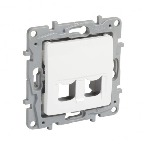 LEGRAND - GNIAZDO PODWÓJNE 2XRJ45 KEYSTONE BEZ MODUŁU BIAŁY NILO2 - 664765