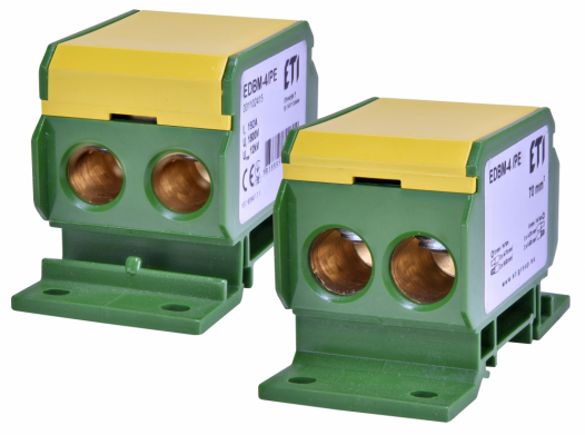 ETI - BLOK ROZDZIELCZY 192A (2X4-70MM2)/2X4-70MM2) ŻÓŁTO-ZIELONY EDBM-4/PE - 001102415