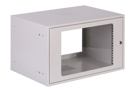 SABAJ - SZAFA WISZĄCA 19" 6U 328X555X400 IP30 DRZWI Z SZYBĄ - SZWS19-6U-40-DS