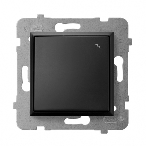 OSPEL - ŁĄCZNIK SCHODOWY POJEDYNCZY ZACISKI AUTOMATYCZNE 10AX 250V IP20 CZARNY METALIK ARIA - ŁP-3U/m/33
