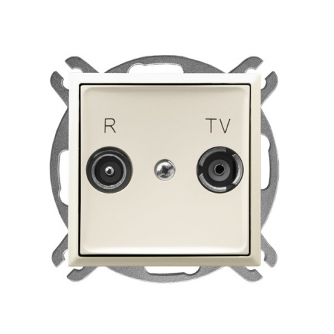 OSPEL - GNIAZDO RTV ZAKOŃCZENIOWE 10-DB ECRU ARIA. - GPA-10UPZ/m/27