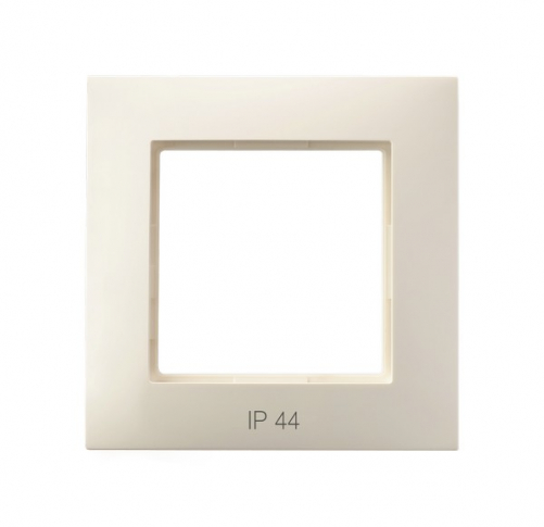 OSPEL - RAMKA POJEDYNCZA DO ŁĄCZNIKÓW IP44 ECRU ARIA. - RH-1U/27