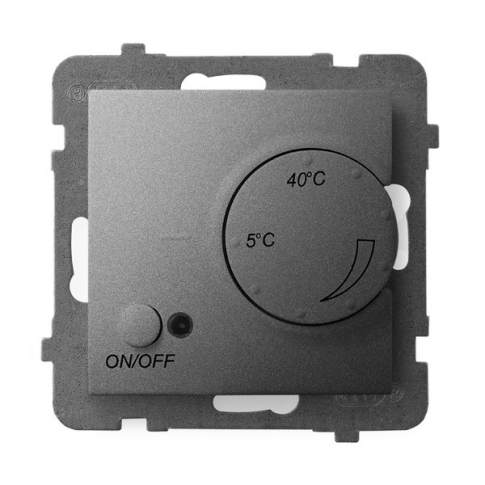 OSPEL - REGULATOR TEMPERATURY Z CZUJNIKIEM PODPODŁOGOWYM SZARY MAT ARIA. - RTP-1U/m/70