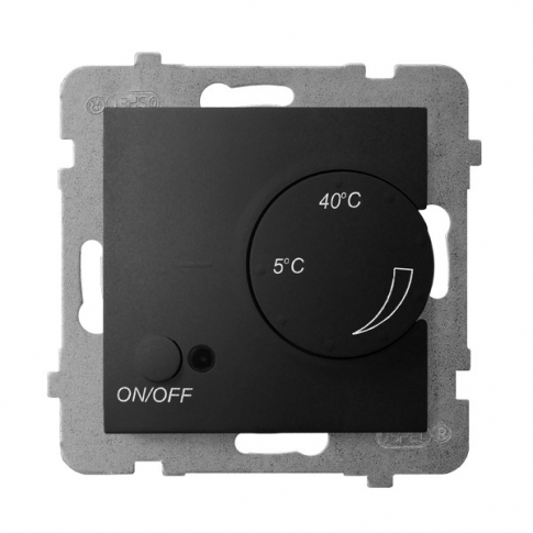 OSPEL - REGULATOR TEMPERATURY Z CZUJNIKIEM NAPOWIETRZNYM CZARNY METALIK ARIA. - RTP-1UN/m/33