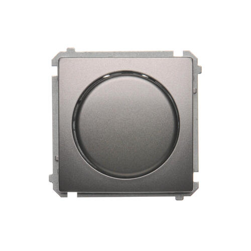KONTAKT SIMON - Ściemniacz naciskowo-obrotowy jednobiegunowy do LED ściemnialnych 230V (moduł); stal inox - BMS9L.01/21