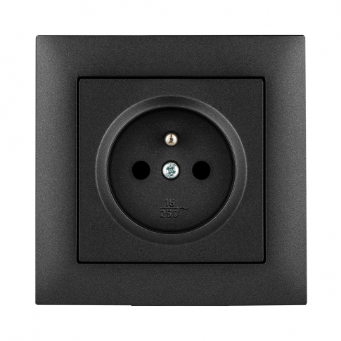 ELEKTRO-PLAST NASIELSK - GNIAZDO POJEDYNCZE Z UZIEMIENIEM PODTYNKOWE Z UZIEMIENIEM b/r GPT 2P+Z SENTIA - 1434-19