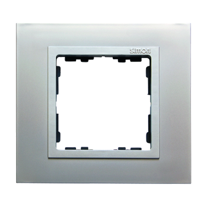 KONTAKT SIMON - Ramka 1-krotna Nature-metal, Aluminium / pierścień aluminium mat - 82917-33