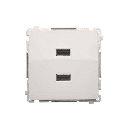 KONTAKT SIMON - ŁADOWARKA 2XUSB BIAŁY SIMON BASIC - BMC2USB.01/11