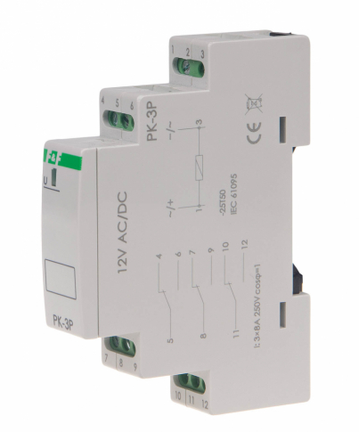 F&F - Przekaźnik elektromagnetyczny PK-3P 12V - PK-3P-12V