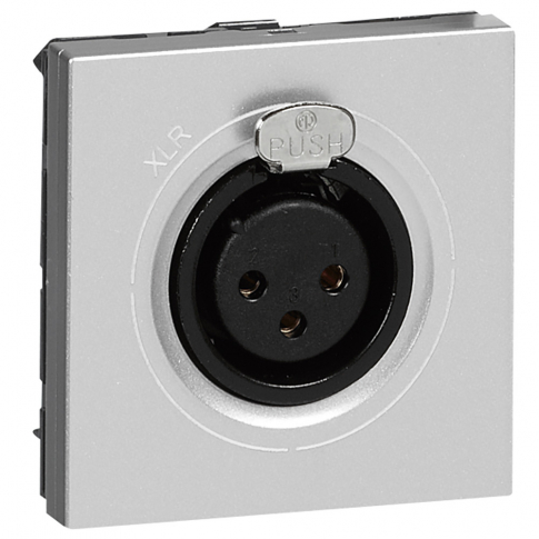 LEGRAND - GNIAZDO AUDIO 2 MODUŁY ŻEŃSKIE ALUMINIUM XLR-3 MOSAIC - 079255