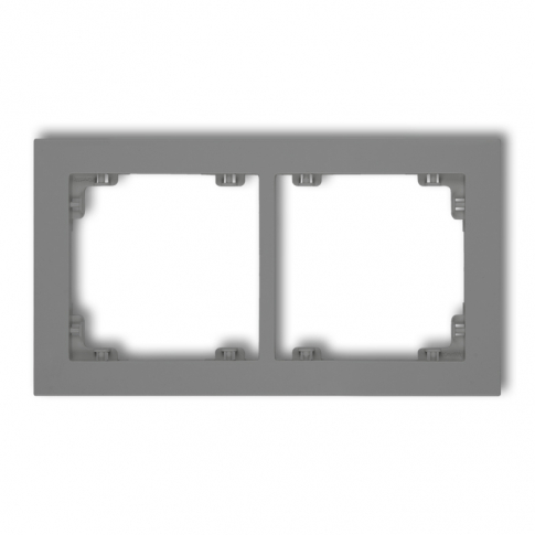KARLIK - DECO Ramka uniwersalna podwójna z tworzywa 27DR-2 szary mat. - 27DR-2