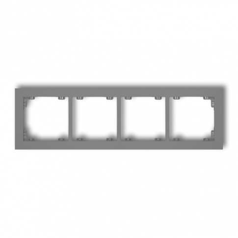 KARLIK - DECO Ramka uniwersalna poczwórna z tworzywa 27DR-4 szary mat. - 27DR-4