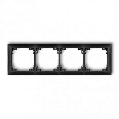 KARLIK - DECO Ramka uniwersalna poczwórna z tworzywa DECO Soft czarny mat - 12DRSO-4