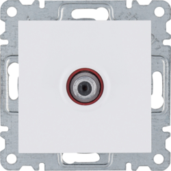 HAGER - GNIAZDO POJEDYNCZE SAT DLA INSTALACJI INDYWIDUALNYCH, BIAŁY, LUMINA 2 - WL3230