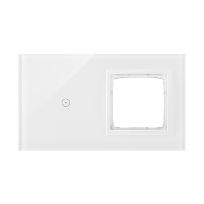 KONTAKT SIMON - Panel dotykowy S54 Touch, 2 moduły, 1 pole dotykowe + 1 otwór na osprzęt S54, biała perła - DSTR210/70