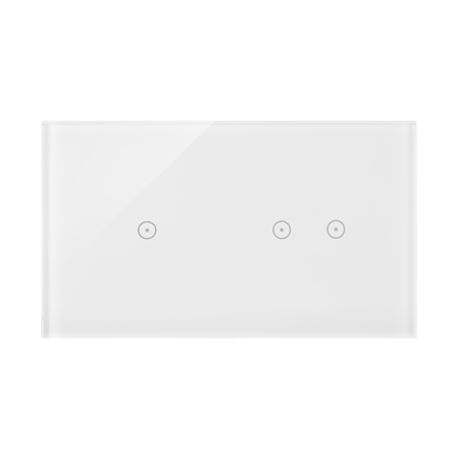 KONTAKT SIMON - Panel dotykowy S54 Touch, 2 moduły, 1 pole dotykowe + 2 pola dotykowe poziome, biała perła - DSTR212/70