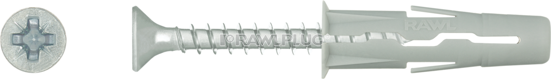 RAWLPLUG - KOŁEK ROZPOROWY UNO 6 Z WKRĘTEM 4.0X35 /100SZT/ - UNO-06+435