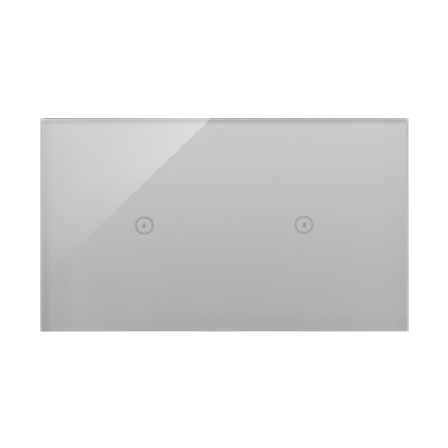 KONTAKT SIMON - Panel dotykowy S54 Touch, 2 moduły, 1 pole dotykowe + 1 pole dotykowe, srebrna mgła - DSTR211/71