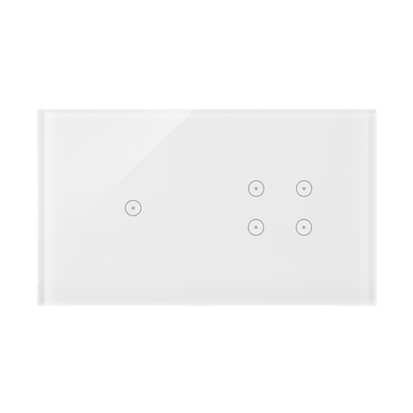KONTAKT SIMON - Panel dotykowy S54 Touch, 2 moduły, 1 pole dotykowe + 4 pola dotykowe, biała perła - DSTR214/70