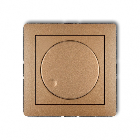 KARLIK - Mechanizm elektronicznego regulatora oświetlenia przyciskowo-obrotowego do lamp LED-złoty metalik - 8DRO-2
