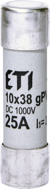 ETI - WKŁADKA TOPIKOWA CYLINDRYCZNA PV CH10X38 GPV 25A/1000V DC - 002625139