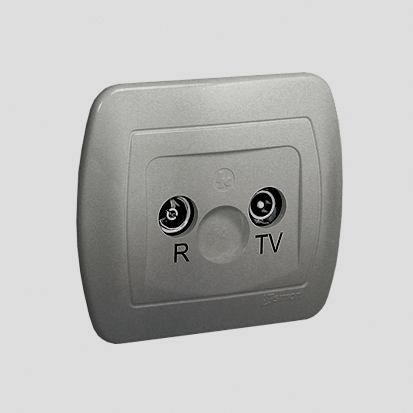 KONTAKT SIMON - Gniazdo antenowe R-TV końcowe separowane; aluminiowy - AAK/26