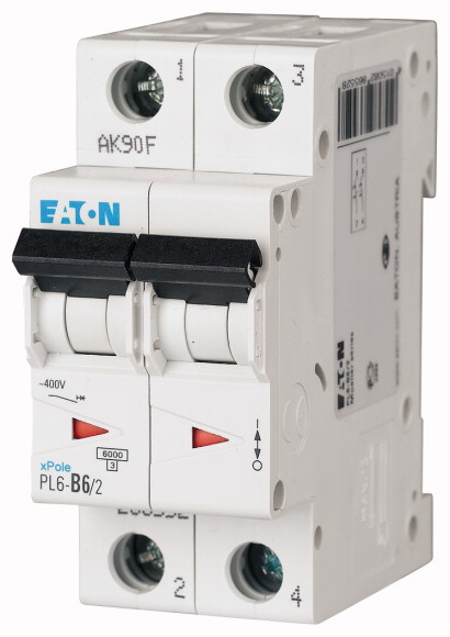 EATON - Wyłącznik nadprądowy 6kA PL6-D6/2. - 286576