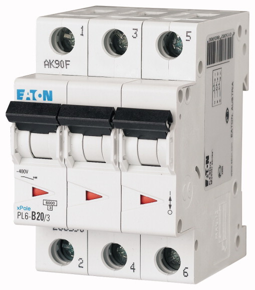 EATON - PL6-D20/3 Wyłącznik nadprądowy 6kA - 286614