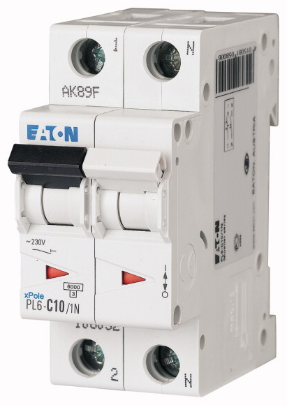 EATON - PL6-C10/1N Wyłącznik nadprądowy 6kA - 106032