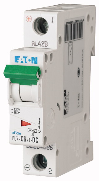EATON - PL7-C6/1-DC Wyłącznik nadprądowy 10kA DC - 264886