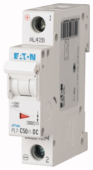 EATON - PL7-C50/1-DC WYŁĄCZNIK NADPRĄDOWY 10KA DC - 264894