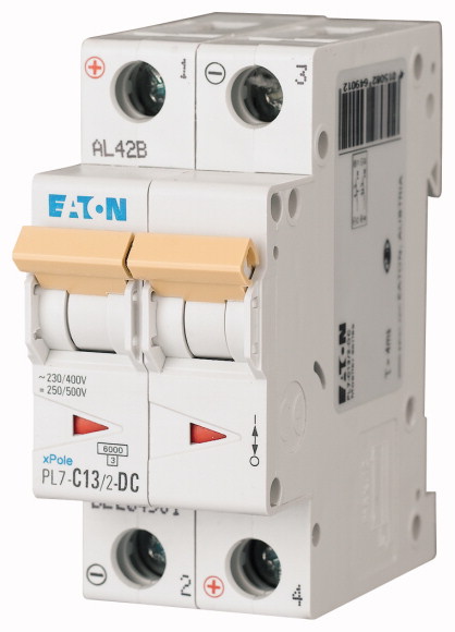 EATON - PL7-C13/2-DC WYŁĄCZNIK NADPRĄDOWY 10KA DC - 264901