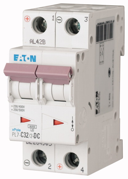 EATON - PL7-C32/2-DC WYŁĄCZNIK NADPRĄDOWY 10KA DC - 264905