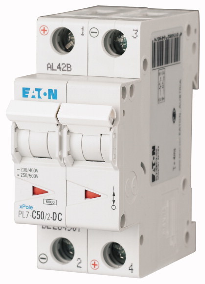 EATON - PL7-C50/2-DC WYŁĄCZNIK NADPRĄDOWY 10KA DC - 264907