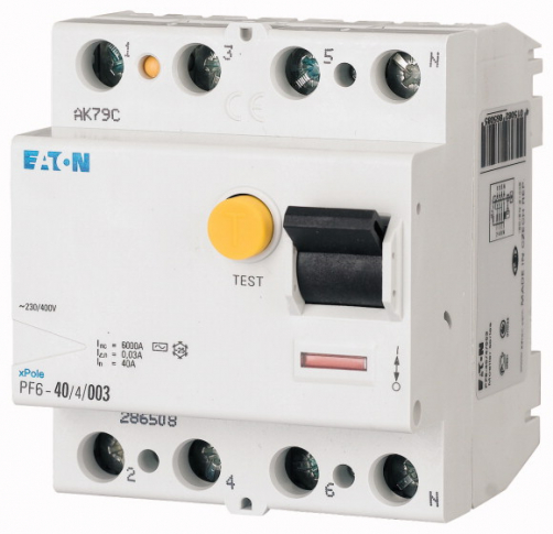 EATON - PF6-63/4/03 Wyłącznik różnicowoprądowy 6kA - 286514