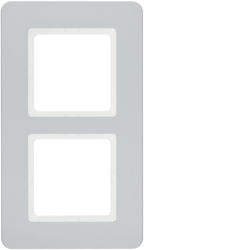 HAGER - RAMKA PODWÓJNA ALUMINIUM AKSAMIT LAKIEROWANY Q.7 - 10126184