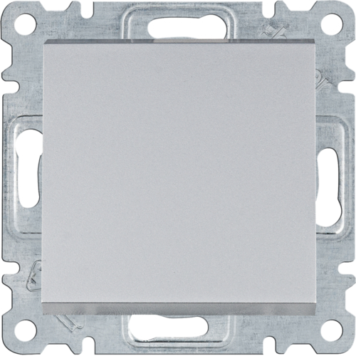 HAGER - ŁĄCZNIK UNIWERSALNY SCHODOWY 10AX 250V IP20 SREBRNY LUMINA INTENSE - WL0022