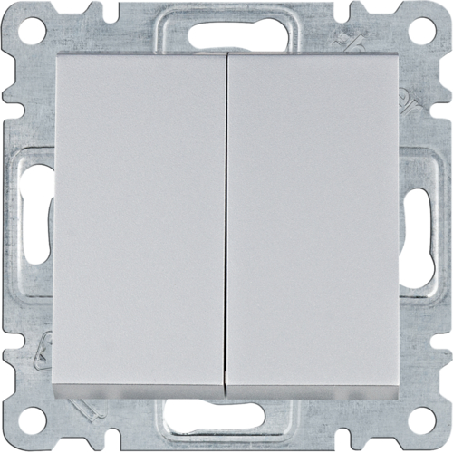 HAGER - ŁĄCZNIK ŚWIECZNIKOWY 10AX 250V SREBRNY LUMINA INTENSE - WL0042