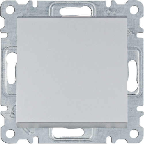 HAGER - ŁĄCZNIK ZWIERNY JEDNOBIEGUNOWY 10AX 250V SREBRNY LUMINA INTENSE - WL0112