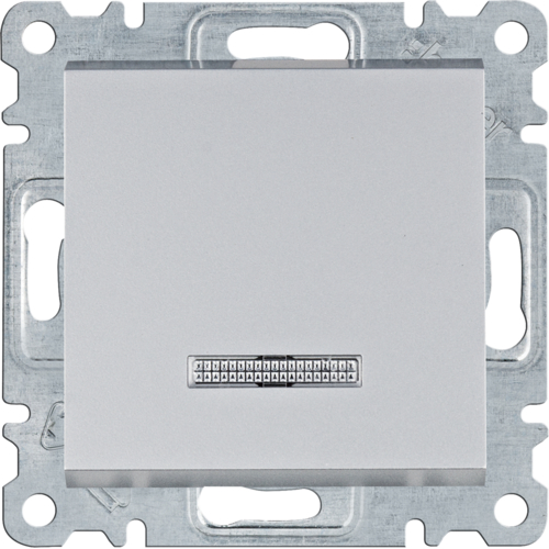HAGER - ŁĄCZNIK KONTROLNY UNIWERSALNY/SCHODOWY 10AX 250V SREBRNY LUMINA - WL0222