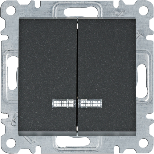 HAGER - ŁĄCZNIK KONTROLNY ŚWIECZNIKOWY 10AX 250V CZARNY LUMINA - WL0243