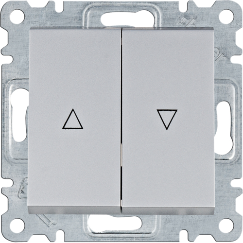 HAGER - lumina Łącznik żaluzjowy monostabilny (zwierny), srebrny - WL0322