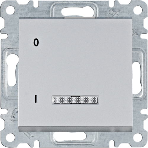 HAGER - lumina Łącznik kontrolny 1-biegunowy, srebrny 16A/250VAC - WL0612